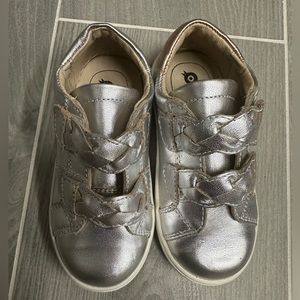 NWT Old Soles Silver Velcro Sneakers Sz 26